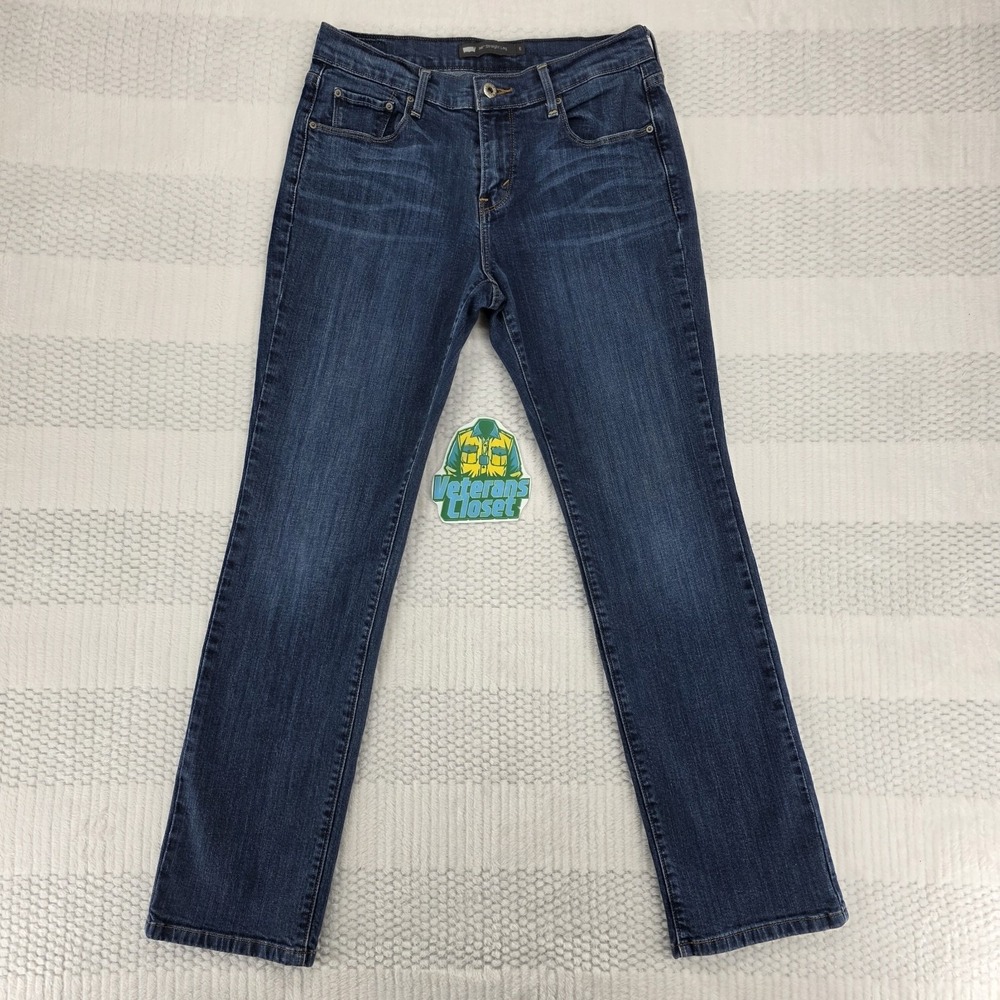 Vintage Levi's 505 Jeans Womens 6 Dark Wash Straight Leg High Rise Classic Denim